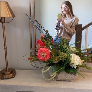 Women's Tan V-Neck Sweater